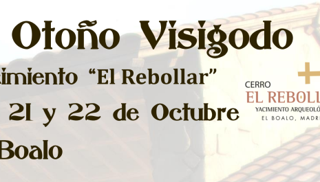 Cartel del Otoño Visigodo de 2023. Recreación de la primitiva iglesia visigoda de El Rebollar Ayuntamiento de BOCEMA-Equipo Director de El Rebollar, ilustración de Pilar Cienfuegos.png