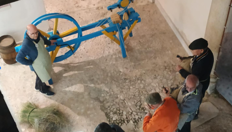 Hilada tradicional de esparto en Villarejo de Salvanés (Madrid) dentro del proyecto #HabitarElEsparto