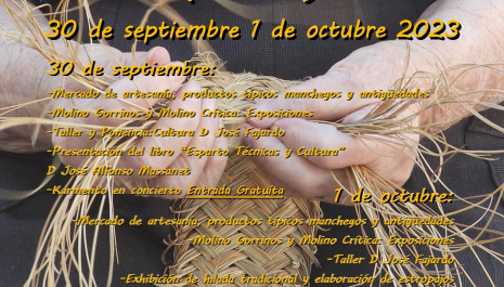 Cartel presentación de las jornadas de la cultura del esparto en El Romeral (Toledo-España)
