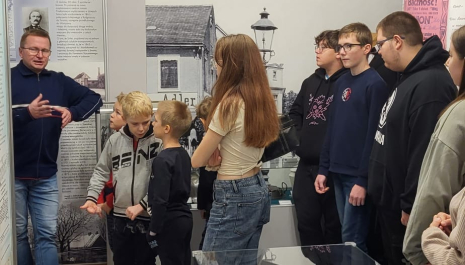 The Director of the Museum Mr. Rafał Kubiak introduced target group to history of railway in Solec Kujawski