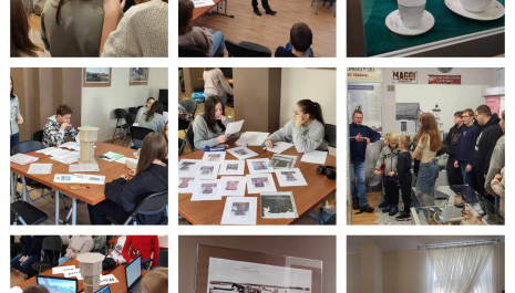 Exploration of the local heritage by 4 groups.