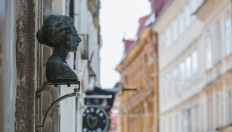 Photo of a Bust of the Slovenian poet Lili Novy in Ljubljana