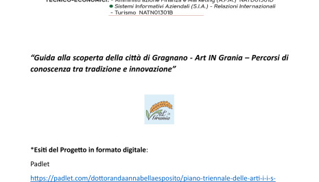 L'immagine contiene il logo del Progetto e sono visibili i link dei lavori realizzati dagli studenti.