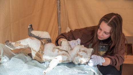 Camp for young restorers in Paneunė, Lithuania