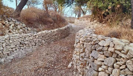 Completed restoration of medieval part of drystone road called 'the camel route', conducted in 2 workshops from 2023 and 2024.