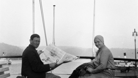 Aino and Alvar Aalto in Switzerland in 1928.