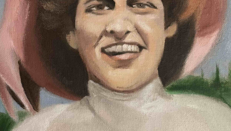 A contemporary portrait of Princess Irene Duleep Singh by Andrew Caddell. 