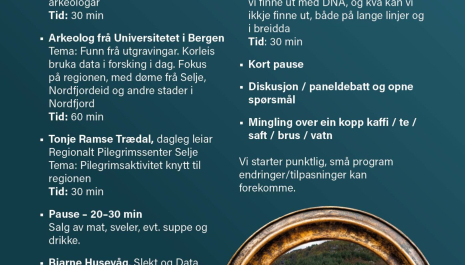 Kulturminnedagar i Kinn Kommune 2025 *Foredrag om historie og historiske fakta fra ytre Nordfjord*