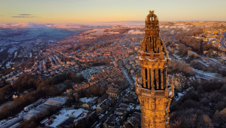 image showing tower overlooking horizon of Yorkshire