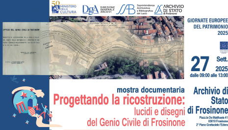 Progettando la ricostruzione: lucidi e disegni del Genio Civile di Frosinone