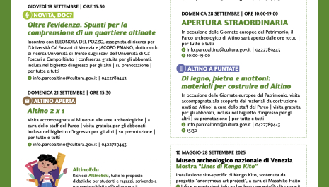 Settembre al Parco archeologico di Altino