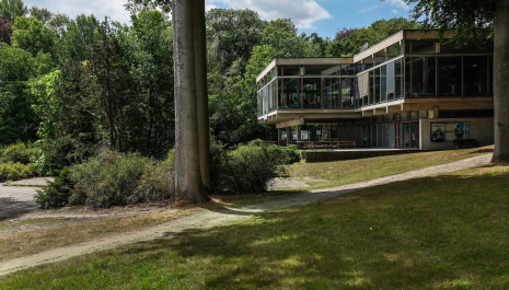Gegidste wandeling in het groen