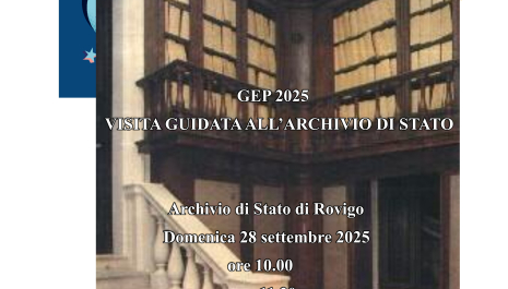 GEP 2025: Visita guidata all'Archivio di Stato di Rovigo