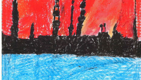 A drawn city of Latvia.