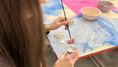 Painting clay figures 