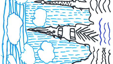 A drawn city of Latvia.