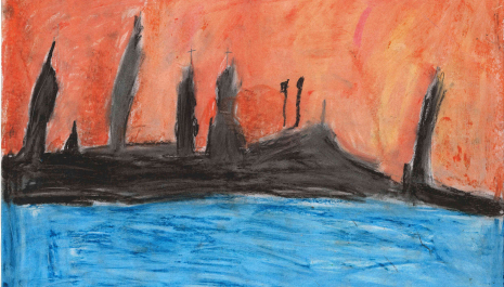 A drawn city of Latvia.