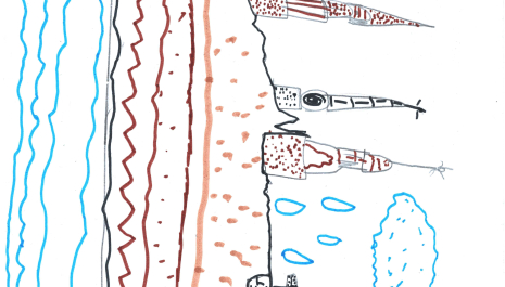 A drawn city of Latvia.